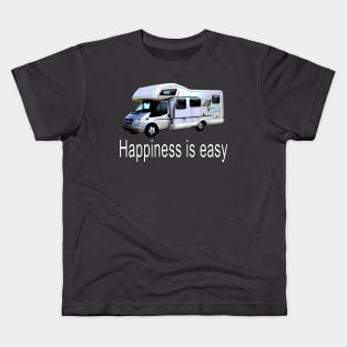 Happiness is easy - MotorHome Kids T-Shirt